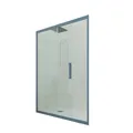 PORTA DOCCIA SCORREVOLE IN PVC KLARGLAS MARINEBLAU PROFIL 130 CM MOD. DECO
