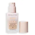 Makeup Revolution, Skin Silk Serum Foundation, Light to Medium Coverage, Contains Hyaluronic Acid, F8, 23ml