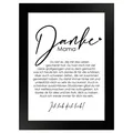 WANDStyle Gerahmtes Poster Danke Mama 13 x 18 cm Geschenkidee für Eine Person