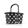 reisenthel carrybag frame dots white – Stabiler Einkaufskorb mit viel Stauraum und praktischer Innentasche – Elegantes und wasserabweisendes Design