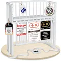babybay Boxspring Comfort Plus Beistellbett aus massivem Buchenholz/Kinderbett Höhe stufenlos verstellbar & umweltfreundlich/mitwachsendes Babybett mit Verschlussgitter (weiß lackiert)