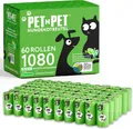 PET N PET Hundekotbeutel & Abfallbeutel, USDA-zertifiziert (1080 Stk. 60 Rollen)