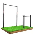 K-Sport: Stationäre Outdoor Klimmzugstange + Dip Station I Wetterfeste Kraftstation mit Pull-Up Bar & Dip Stange I Klimmzug Dip Station, inkl. E-Book