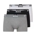 BOSS für Herren. 50475274 Pack 3 Boxershorts schwarz, grau, weiß (XL), Heimtextilien, Baumwolle