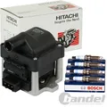 ASTEMO HITACHI ZÜNDSPULE+ 4x BOSCH ZÜNDKERZE für AUDI 80 (B4) 100 VW GOLF 3 T4 1