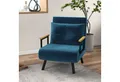 HOMCOM Schlafsofa Schlafcouch mit Bettfunktion, Verstellbare Sessel 1 Teile, 73 x 63 x 81 cm, Blau