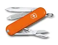 Victorinox Schweizer Taschenmesser, Klein, Classic SD, Multitool, Swiss Army Knife, Geschenk, 7 Funktionen, Klinge, Nagelfeile, Orange