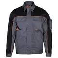 ARTMAS Professional Arbeitsjacke Professionelle Herren-Arbeitsjacke, Winddicht Jacke für den Installateur, Belüftung auf der Rückseite, mit Taschen, leichte, verstärkte Schutz; graue Farbe; (58)