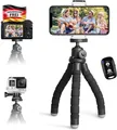 Handy Stativ für Smartphone und Kamera - Tragbar, flexibles Reisestativ mit Fern
