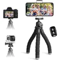 Handy Stativ Mini Stativ Kamera Smartphone Tripod fernbedienung robust schwarz