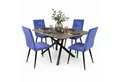 HTI-Living Esszimmerstuhl Esszimmerstuhl 4er Set Blau Salinas (Set, 4 St), Küchenstuhl