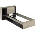 Einzelbett DEMEYERE GROUP "Life", schwarz (kronberg, schwarz, kronberg, schwarz), B:94,50cm H:90,50cm L:226,90cm, Betten, Bettgestell Jugendbett, ideal für kleine Räume, platzsparend, viel Stauraum