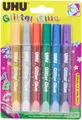 UHU Glitzerkleber Glitter Glue  6 x 10ml, Bastelkleber - Geburtstagsgeschenk