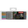 Premium Metallic Fibre-Tip Pen - STABILO Pen 68 metallic - Pack of 6 - Assorted