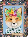 4001689300357 Puzzle Heye. 1000 elementów. Floral Friends, Lis z kwiatami na gło