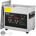 VEVOR 3 L Verbesserter Ultraschallreiniger (200 W Heizung, 120 W Ultraschall) Professioneller digitaler Labor-Ultraschall-Teilereiniger mit Heizungstimer für die Reinigung von Schmuckgläsern