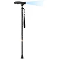 Gehstock Höhenverstellbar LED Licht Gummifuß Alu Handstock Gehhilfe