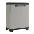 Keter Planet Abfalltrennschrank Planet Recykling grau 2x110 L 68x39x92 cm