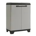 Abfalltrennbehälter Abfallsammler Grau 2 x 110L 68x39x92 cm Keter Planet