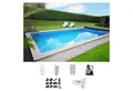 KWAD Rechteckpool mit Edelstahlleiter (Set), in verschiedenen Größen, mit Foliensack 0,6mm