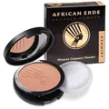 AFRICAN ERDE Bronzing Compact Powder SHIMMER - Mineral Puder mit feinem Glitter - Bronzer für strahlende Bräune & Glow - Mikrofein, Vegan, Für alle Hauttypen - Mit Spiegel & Puderquaste - 10g