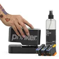 Temporärer Tattoo-Drucker Prinker M Black & Color, individuelle Tattoos in Sekunden, wasserfest und mit Seife abwaschbar, kompatibel mit Android und iOS, schwarze und farbige Kosmetiktinte inklusive.