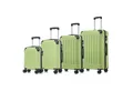 YONSLY Kofferset 4er Set, Reisekoffer Trolley mit 360° Rollen ABS-Hartschalen, 4 Rollen, (4 tlg., Sicherheitsschloss Weichem Gummigriff Handgepäck S/M/L/XL), Leichtes Gepäckset Trolley 4er Koffer Set, Reisekoffer