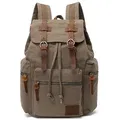 Laptop Rucksack 15,6 Zoll Canvas grün groß