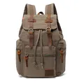 AUGUR Vintage Rucksack Herren Laptoprucksack 15.6 Zoll Rucksacke Daypacks Schulrucksack Herren Damen Rucksack Segeltuch (Large Army green)