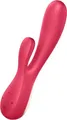  Mono Flex Vibrator mit Klitoris-Stimulator Red 20,3 cm