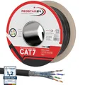 100m Cat7 Erdkabel Verlegekabel Outdoor Lan Kabel Installationskabel Schwarz ...