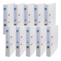 Donau Master Ordner Schmal 10er Pack FSC/DIN A4 / 5 cm / 10 Stück/Weiße/Kunststoffbezug PP/Carton Papier Schlitzordner Büroordner Aktenordner Ringordner/Grünen Punkt