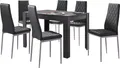 OTTO home Essgruppe Brooklynn, (Set, 5-tlg), 4 Stühle mit einem pflegeleichten Kunstleder Bezug, 1 Tisch