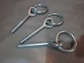 3 x Barrenring m.Holzschraube 110x10 mm, mit geschweissten Ring Fahrradschloss