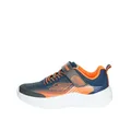 Skechers Jungen Microspec Advance Sneaker, Navy Orange, 34 EU