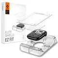 Spigen Eliteshield EZ Fit Schutzfolie kompatibel mit Apple Watch 11 46mm, Apple Watch 10 46mm, 2 Stück, Positionierhilfe für Installation, Anti-Kratzer, EPU-Folie