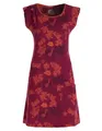 Vishes kurzärmliges Damen-Kleid in dunkelrot I Größe M (38) I Handgefertigt aus 100% Baumwolle I Kleid mit Mandalas I Ideal für Sommer I Nachhaltige Alternative Bekleidung