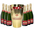 Piper-Heidsieck Champagner Kühler + 6x Piper-Heidsieck Cuvee Brut Champagner 0,75l (12% Vol) -[Enthält Sulfite]