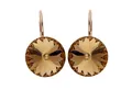 LÖB Paar Creolen 18K Roségold vergoldet Ohrringe Hängend Kristall Anhänger Stein gold (Geschenke für Frauen Beste Freundin Mutter Mama Damen zum Geburtstag Weihnachten Weihnachtsgeschenke, Inkl. Schmuckbox), Damen Ohrhänger Brisur Creolen Tropfenanhänger Tropfen Tropfenform