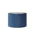 Dirk Davids Leuchten GmbH Lampenschirm Lampenschirm Zylinder in Velours Petrol Blau 25-25-18cm