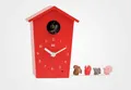 KOOKOO AH4000R Animal House Tierstimmenuhr rot/red  NEU in OVP