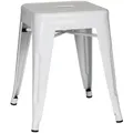 Mid.you Hocker, Weiß, Metall, quadratisch, 39x46x39 cm, stapelbar, Wohnzimmer, Hocker, Sitzhocker