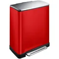 Mülltrennsystem EKO E-Cube Recycling 28 plus 18 L rot mit extra breitem Pedal, gedämpftem Deckel und Inneneimer 31183425