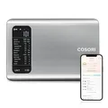 Cosori Küchenwaage digital mit Nährwertberechnung, Ernährungswaage App verfolgt 19 Nährstoffe, Kaloriendatenanalyse, 5kg Edelstahl-Lebensmittelwaage, geeignet für Gewichtsverlust, Datenbank nur für DE