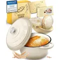 Krustenzauber Brotbackform Brotbackform Gusseisen Topf Brot Backen [inkl. Gärkorb] Topf