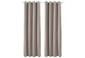 Beautissu Vorhang 2er Set Thermovorhang Gardine Sand Amelie TO, 140x245cm, Ösenvorhang isolierend Kälte- & Hitzeschutz Vorhang Wohnzimmer