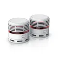 Brandson 2x Rauchmelder, 3V, Lithium Ionen Batterie 200 mAh, weiß