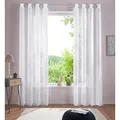 OTTO home Gardine Adele (1 St), Ösen, transparent, Voile, transparent, mit floraler Stickerei, Voile weiß 130 cm x 265 cm