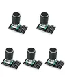QWORK 5 Stück KY-040 Drehgeber Rotary Encoder Modul, 360 Grad Drehwinkelgeber mit Druckknopf, für Arduino