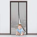 MYCARBON Fliegengitter Tür Magnet Insektenschutz Balkontür Fliegenvorhang 120x220cm Klebmontage ohne Bohren - Vorhang für Balkontür Wohnzimmer Schiebetür Terrassentür